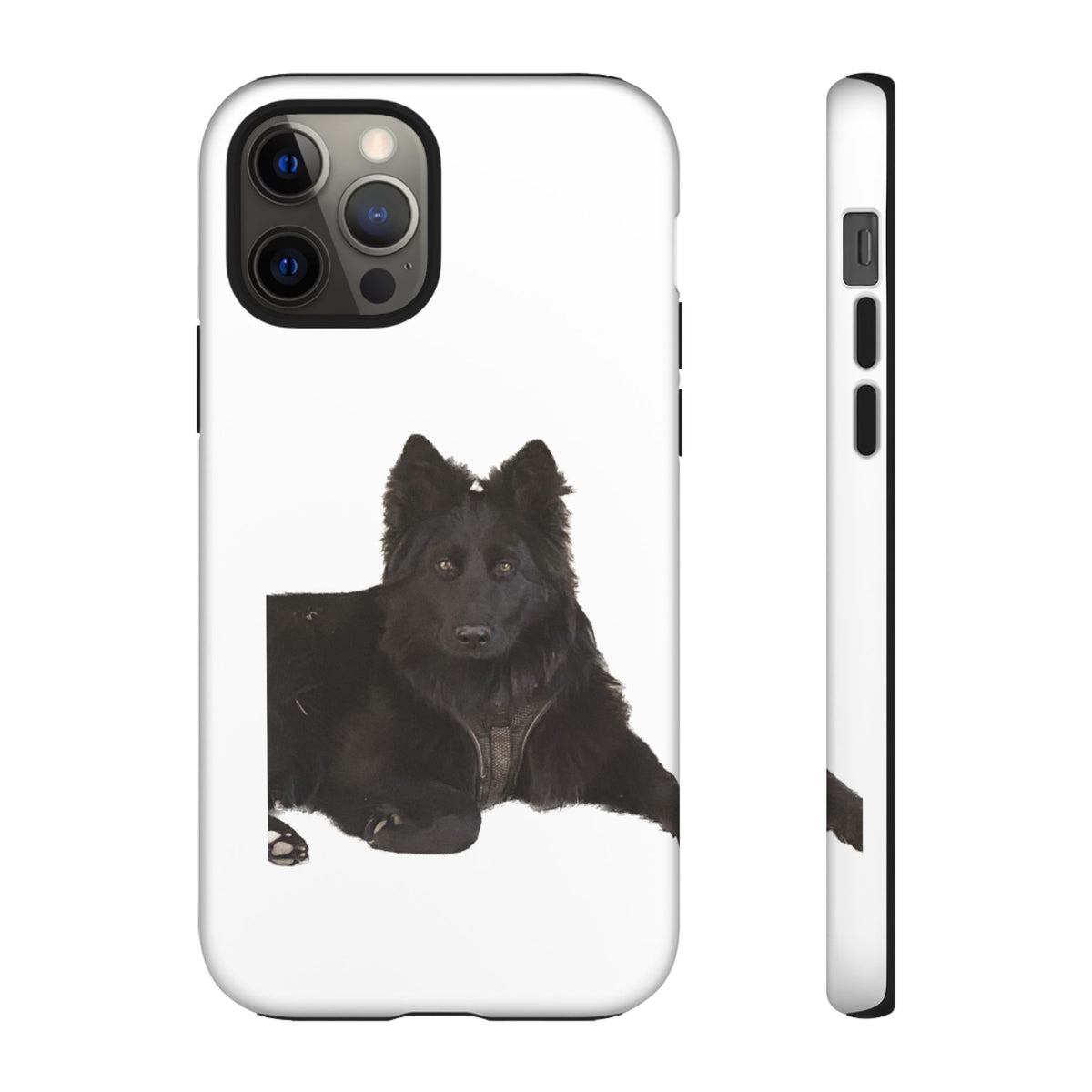 Black German Shepherd Phone Case — Realistic Dog Portrait Protective Case