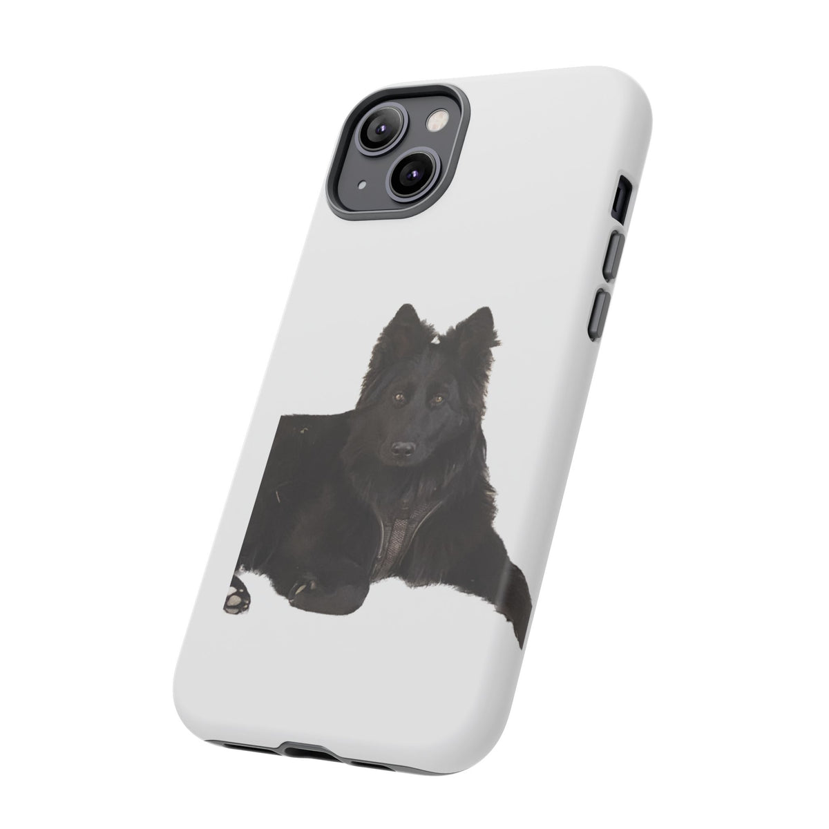 Black German Shepherd Phone Case — Realistic Dog Portrait Protective Case