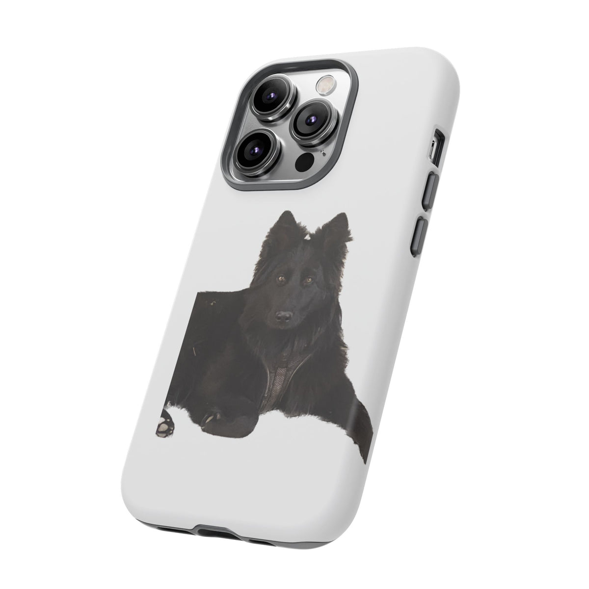 Black German Shepherd Phone Case — Realistic Dog Portrait Protective Case