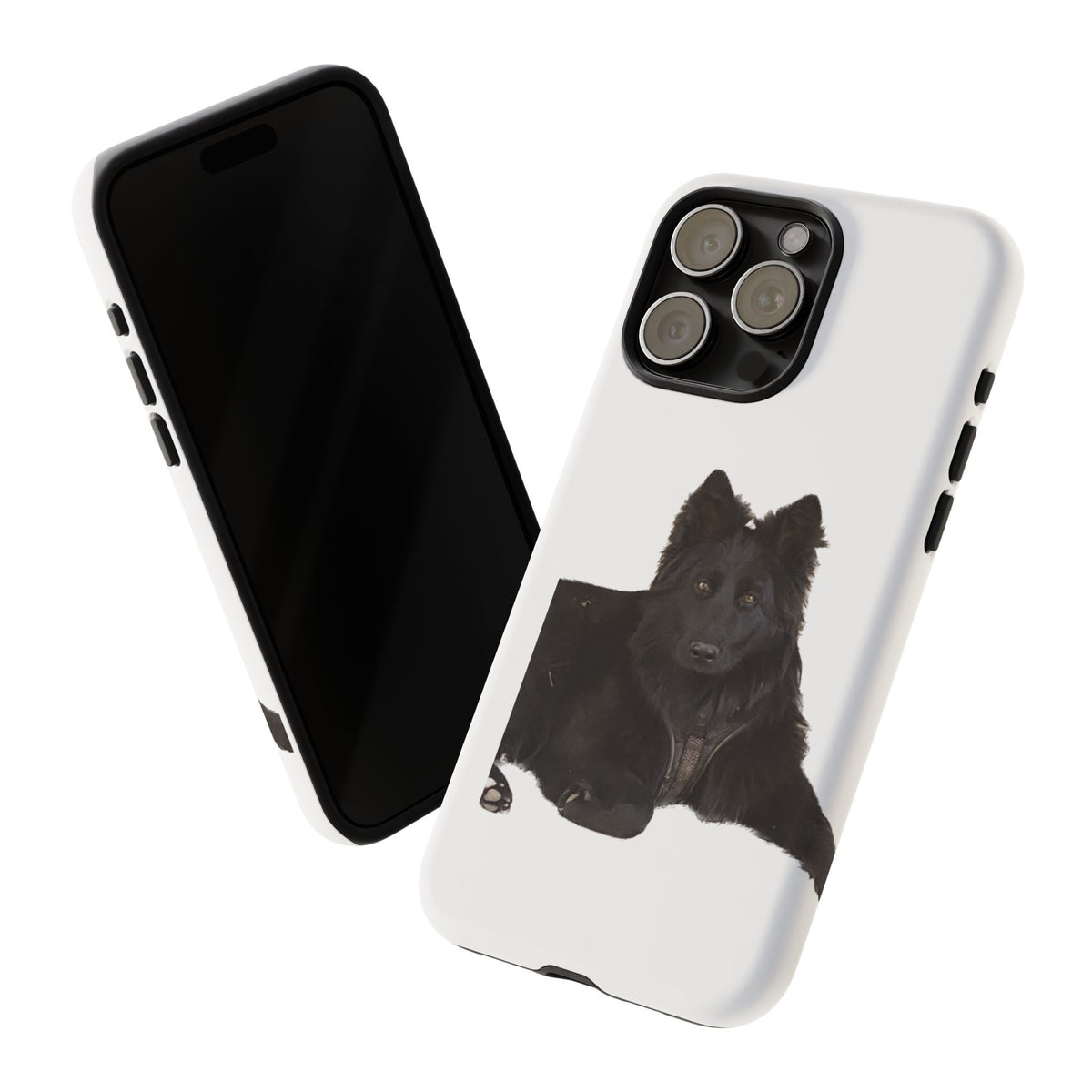 Black German Shepherd Phone Case — Realistic Dog Portrait Protective Case