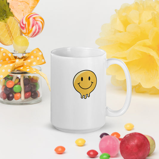 White glossy mug